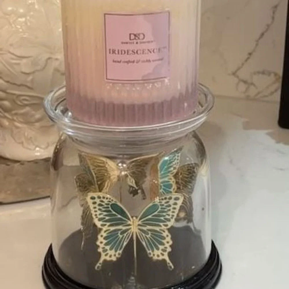 Bath & Body Works Butterfly Cloche 3-Wick Candle Holder